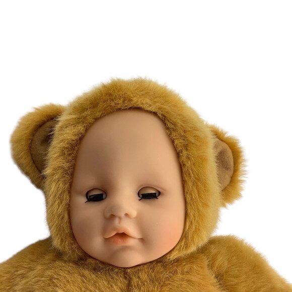 Simba Toys Baby Doll In Brown Teddy Bear Outfit Removable 15" Closes Eyes - Picture 7 of 7